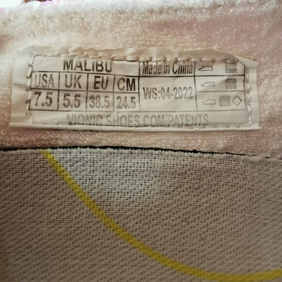 Vionic Malibu Beach Orthotic Slip On Sneakers In Jellyfish Pink - Sz 7.5 - Picture 9 of 9